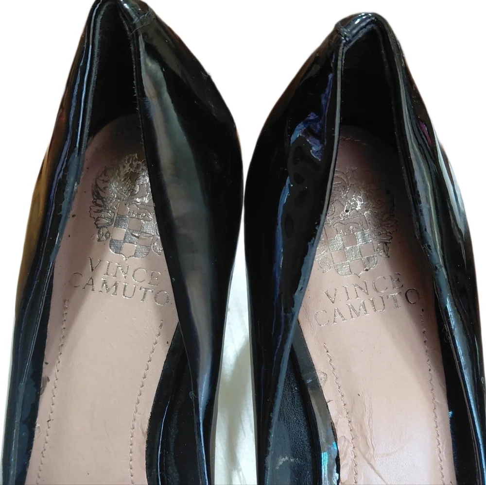 Vince Camuto Black Patent Leather Platform Pumps Women's Size 9 High Heels